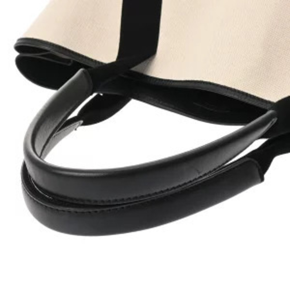 Balenciaga Navy Blue Cabas White Black Canvas Leather Handbag - Picture 3 of 9